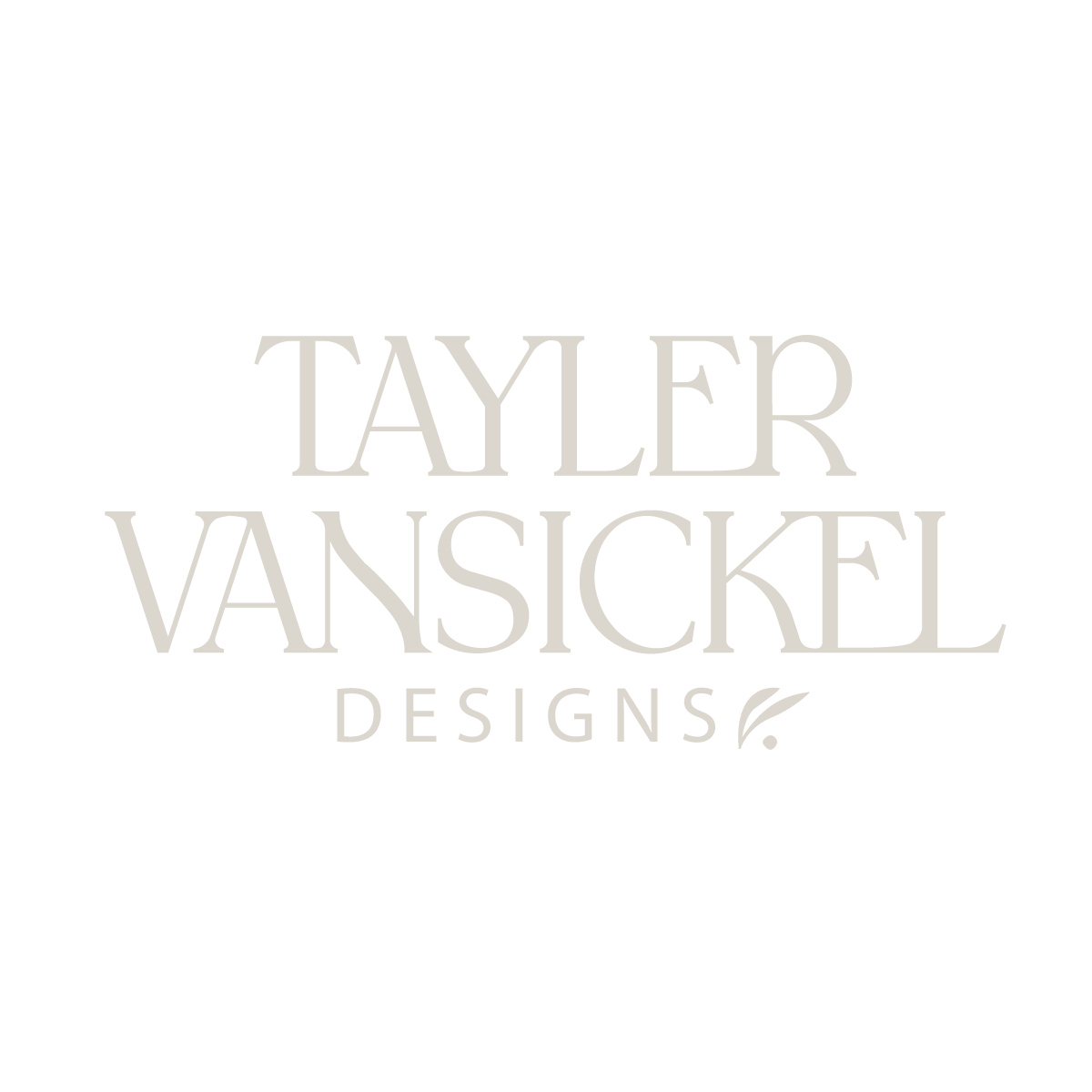 Tan horizontal logo variation for tayler vansickel design.